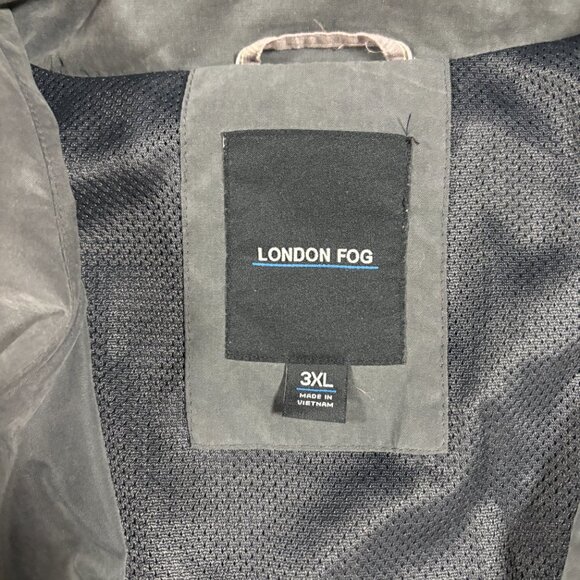 London Fog Mens Gray Front Zip Jacket - Men's Size 3X - 1844 - Picture 3 of 4